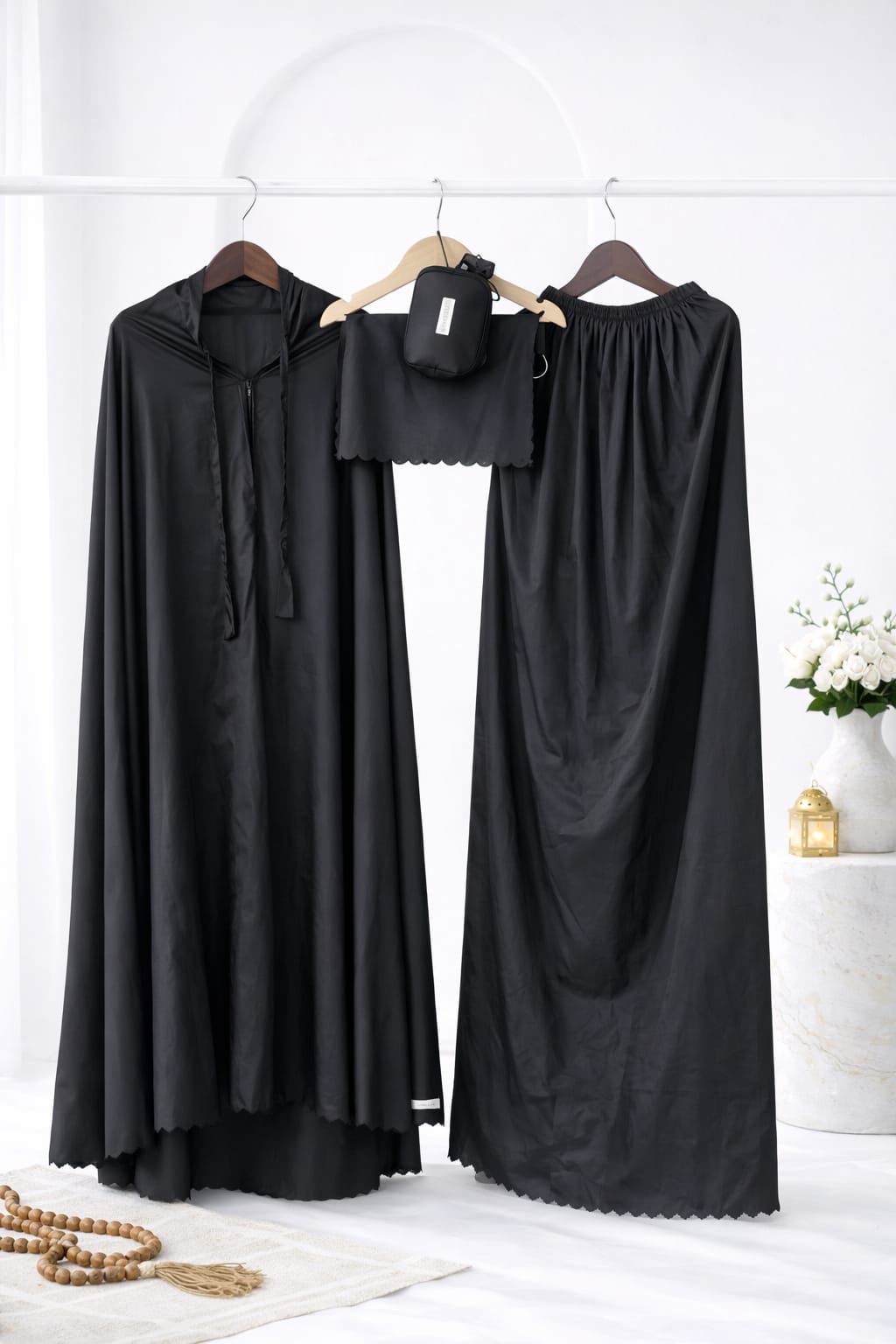 ISHA - Jilbab Portable Noir Profond
