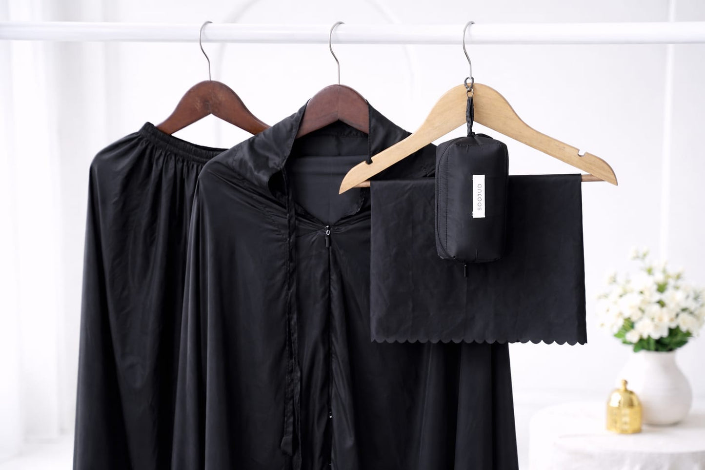 ISHA - Jilbab Portable Noir Profond